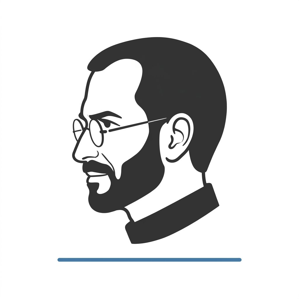 Silueta de Steve Jobs - Conectar los puntos